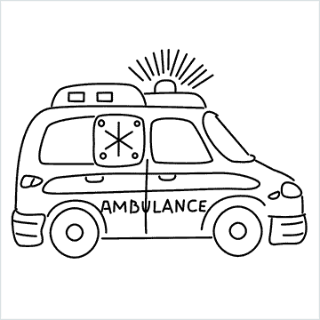 Tutorial di disegno 53 Come disegnare un'ambulanza
