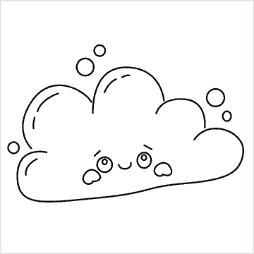 Tutorial di disegno 70 Come disegnare una nuvola carina
